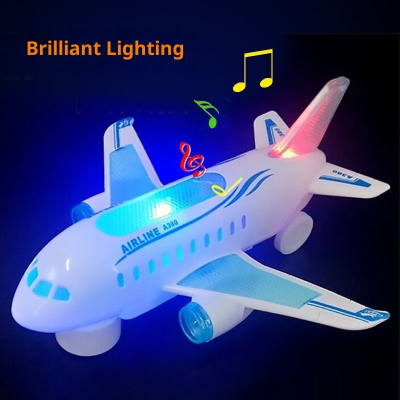 Children's Model Toy Luminous Electric Universal Music Air Plane