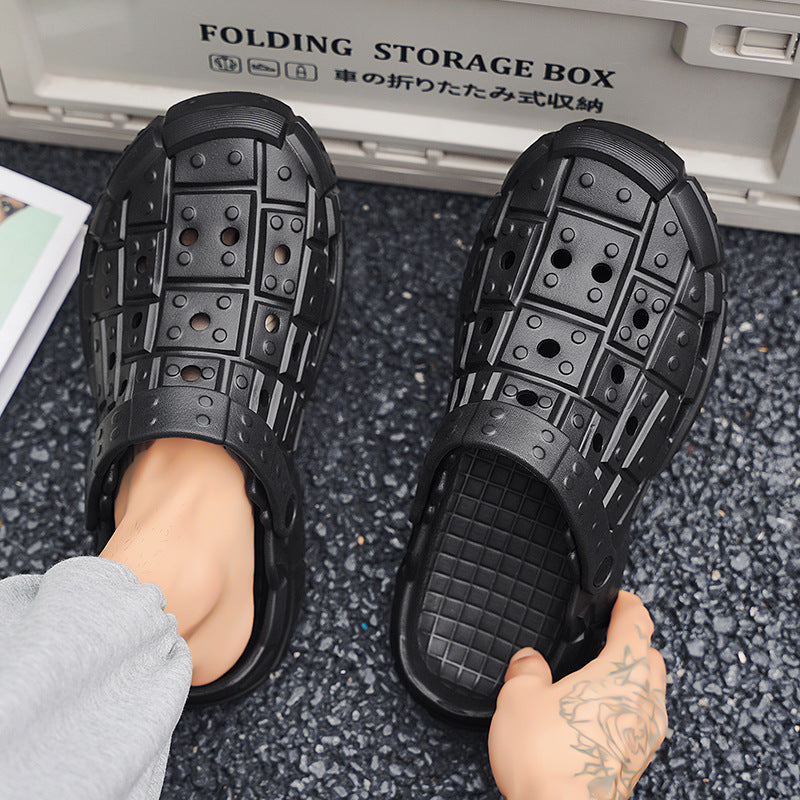 Hole Shoes Simple Non-slip Thick Bottom Wear-resistant