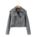 Retro Spring And Autumn Fashion New Versatile Leather Jacket