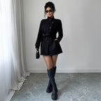 Women's Solid Color Casual Button Long Sleeved Windbreaker Jacket