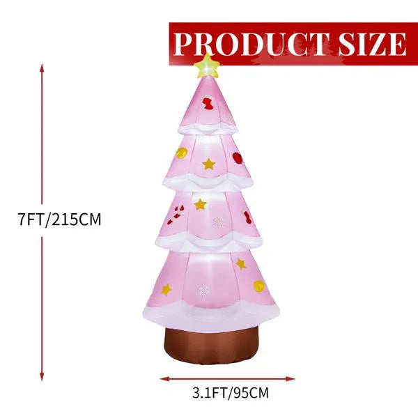 7.2FT Lighted Christmas Inflatable Decoration, Inflatable Christmas Tree, Funny Blow Up Yard Decorations With Built-in LED Lights For Holiday Party Front Yard Lawn Garden Decor - The Premium