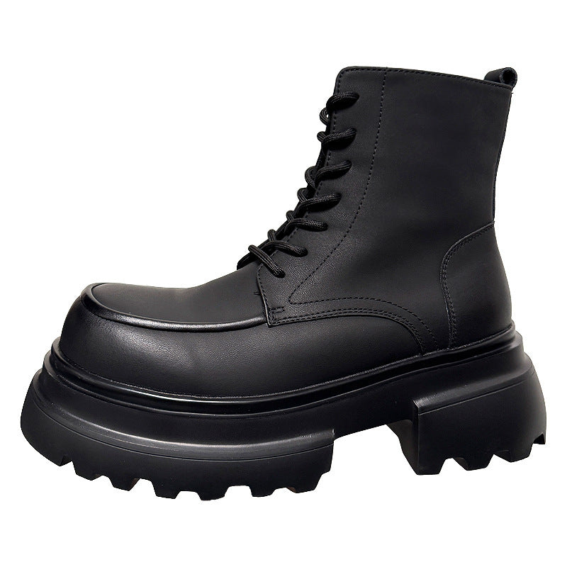 Height Increasing 7CM Lace-up Platform High-top Casual Martin Boots