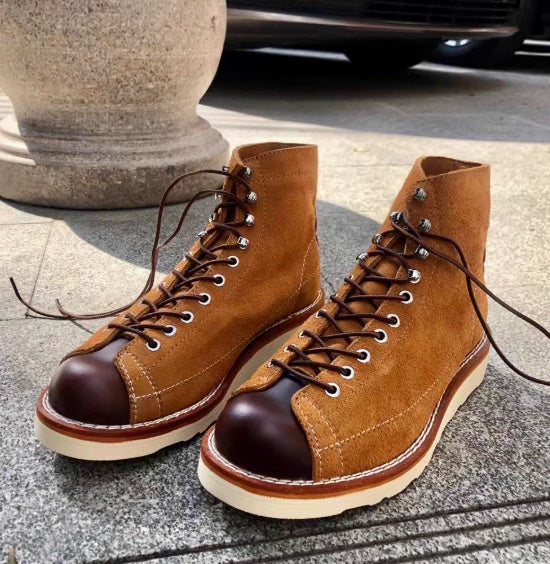 Stitching Martin Boots Retro Easy Matching British Style Working Boots