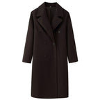 Double-breasted Wool Coat For Women