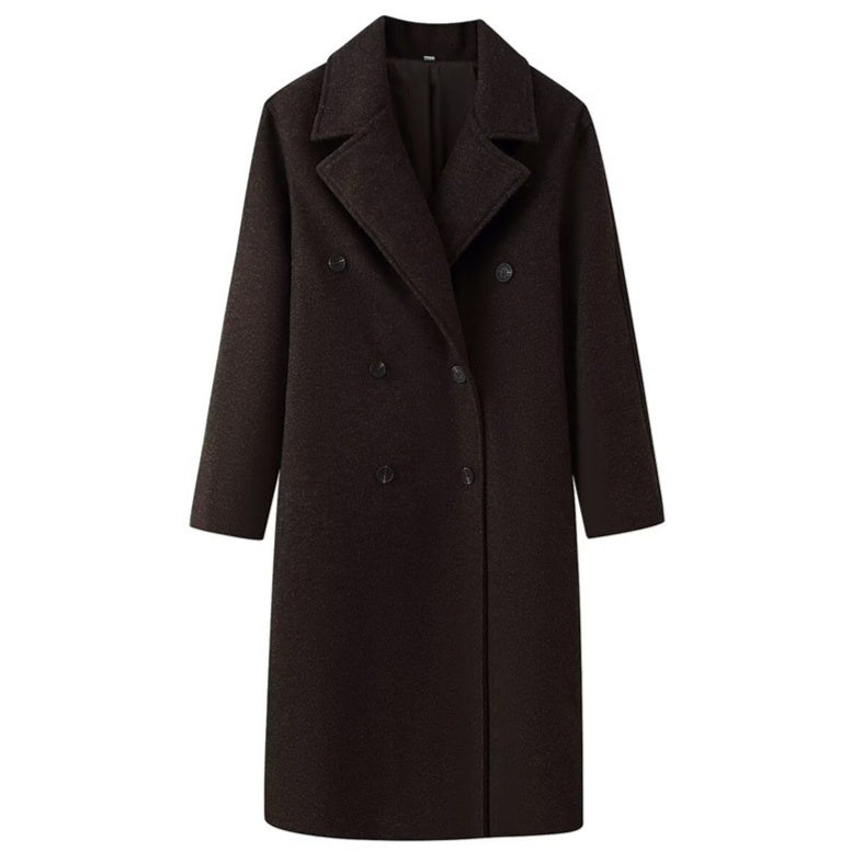 Double-breasted Wool Coat For Women