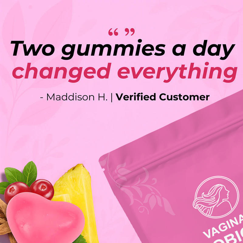 Vaginal Probiotic Gummy Woman Daily Intimate Health Support 60 Count