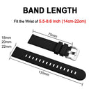 Smartwatch Accessories,Silicone Watch Bands, Slim Watch Straps With Quick Release, 22mm