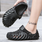 Fashion Summer New Casual Men's Shit Feeling Closed-toe Slippers