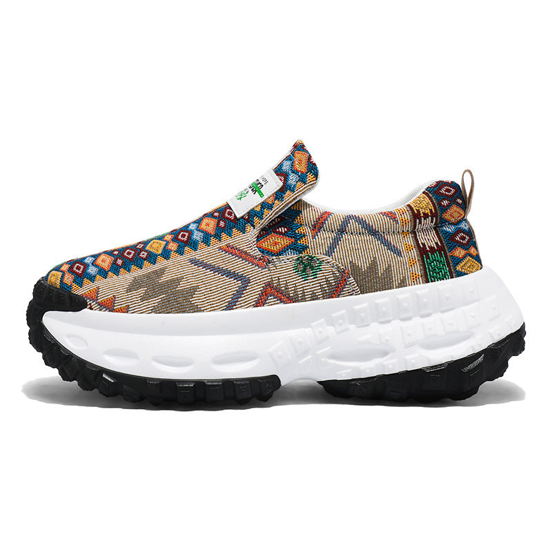 Platform Height Increasing Slip-on Casual Sneakers Trendy Shoes