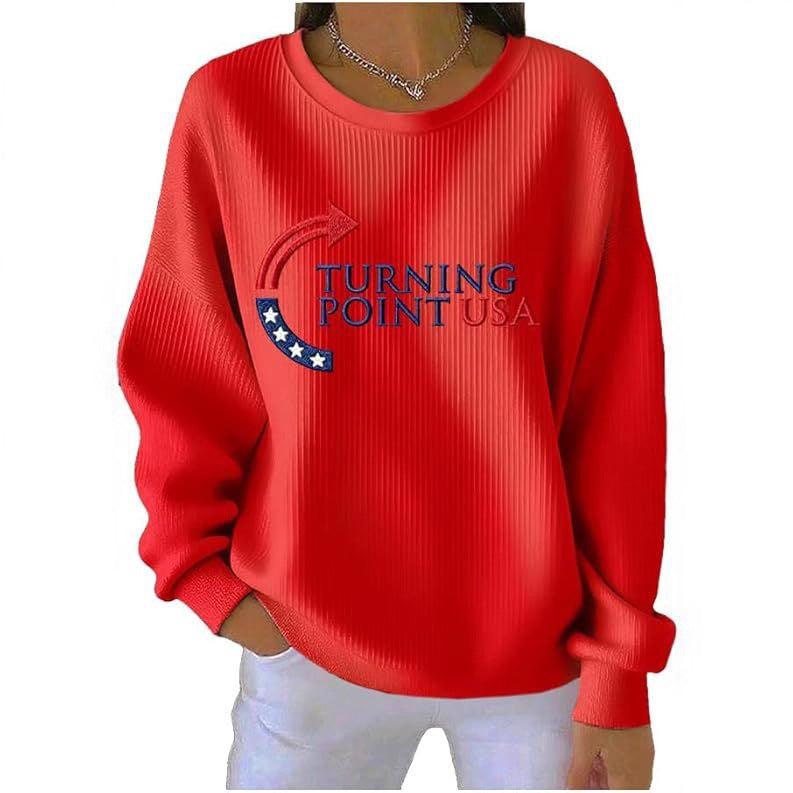 Trendy Women's Round Neck Pullover Sweatshirt