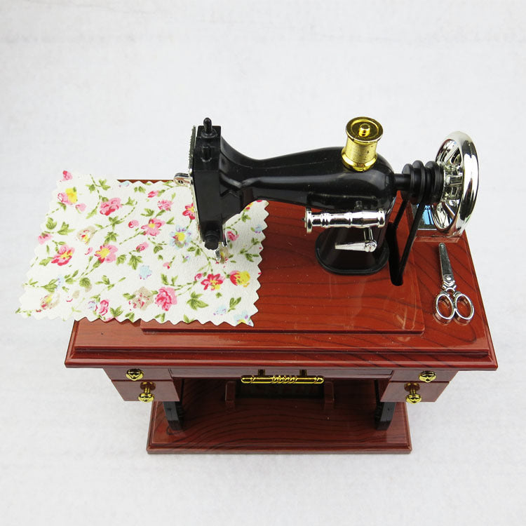 Sewing machine music box mini retro