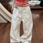 Premium High-waisted Straight-leg Jeans For Women