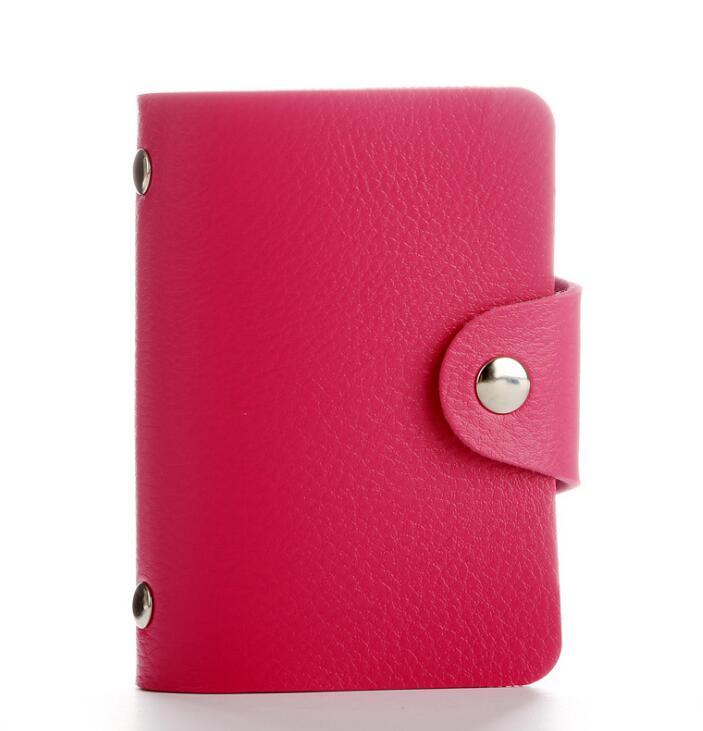 24 slots Fashion PU Leather Business Card Holder Organizer