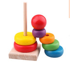 Children's educational wooden toys Rainbow Tower Jenga Stacks high