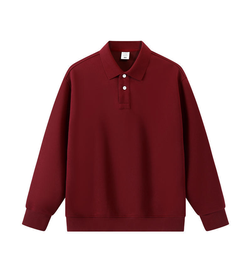 Loose Solid Color Couple Lapel Long Sleeve