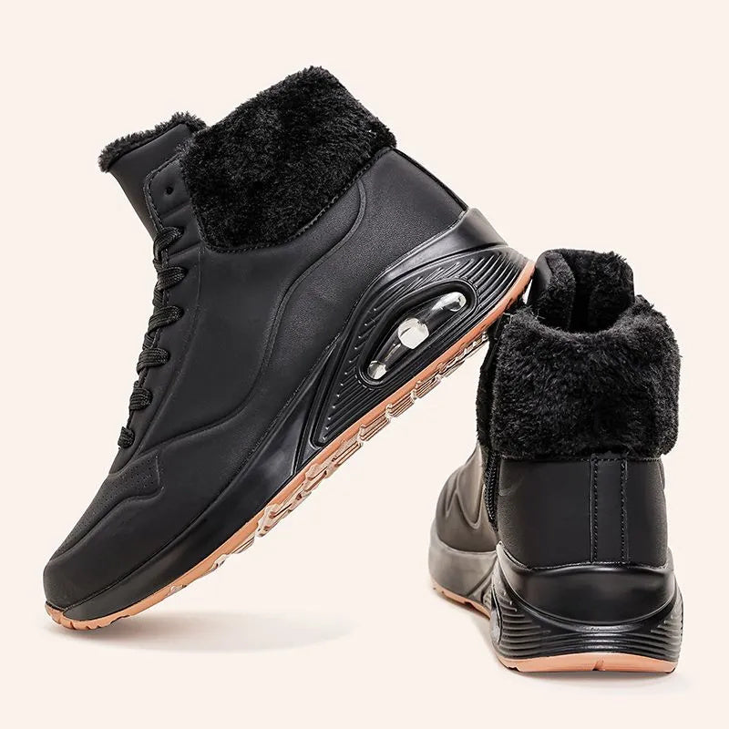 Warm Fleece-lined Women's Thick-soled Air-cushion Anti-slip Snow Boots