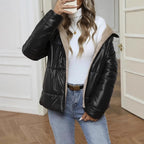 Women's Lamb Wool Long Cotton-padded Clothes Short Coat