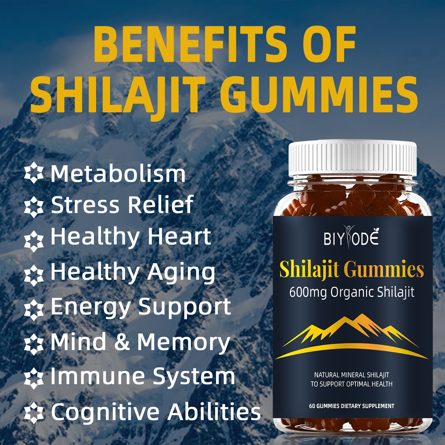Jiabeikang New Design Wholesale Health Food Supplements Pure Himalayan Shilajit Gummies