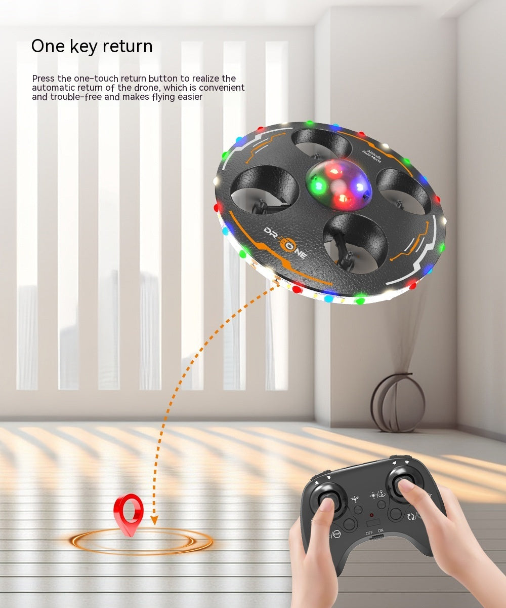 Remote Control Flying Saucer Drop-resistant Luminous Children UAV Toy