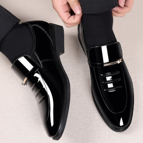 Men's Business British Style Patent Leather Shoes