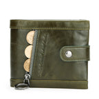 RFID anti-theft brush leather trendy men's wallet