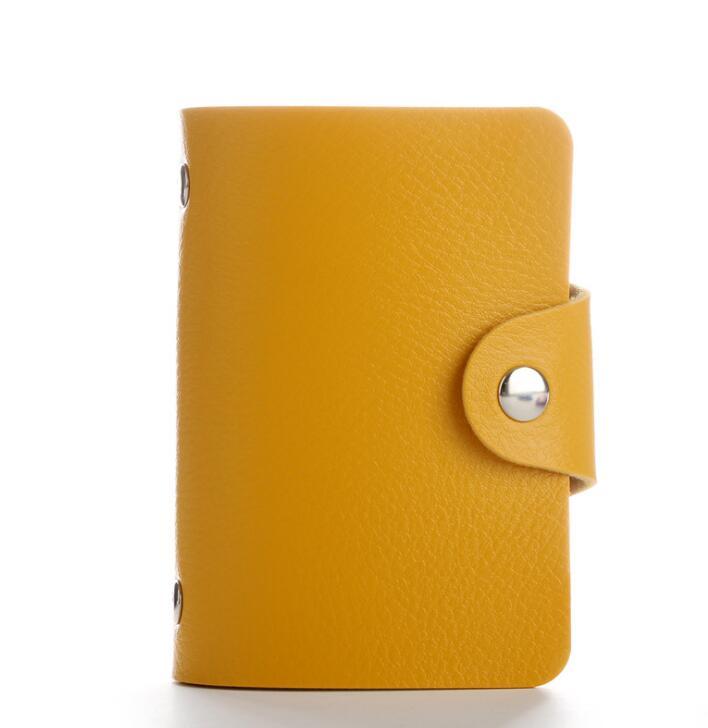 24 slots Fashion PU Leather Business Card Holder Organizer