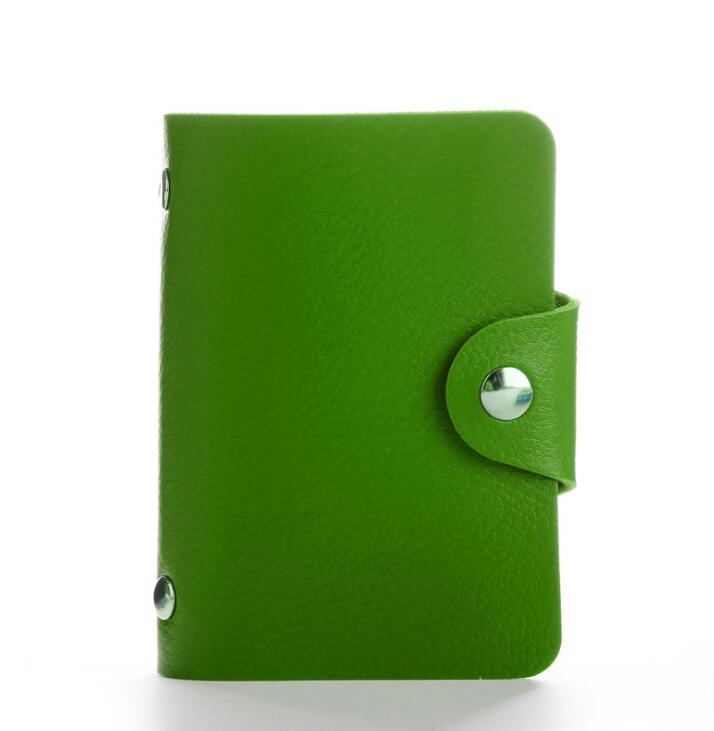 24 slots Fashion PU Leather Business Card Holder Organizer