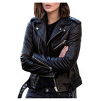 Women's Short Women's Leather Jacket Coat Jacket Pu