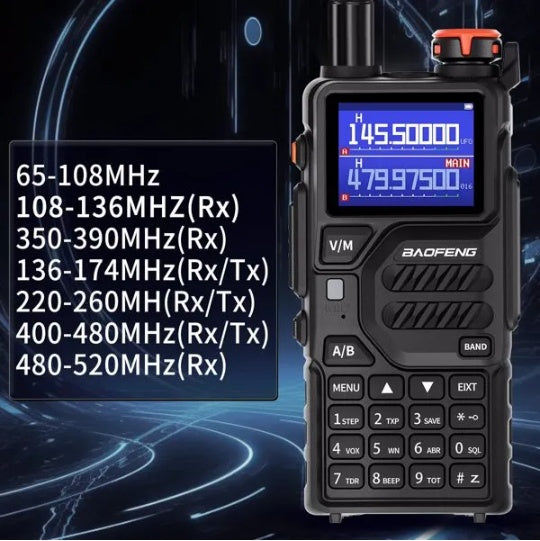 BAOFENG K5PLUS 10W Ham Radio Long Range  Upgraded Of UV-5R  Portable Handheld Walkie Talkies Long Distance, Two Way Radio With Copy Frequency, AM,USB-C Charging, NOAA Weather Receiver For Hunting,