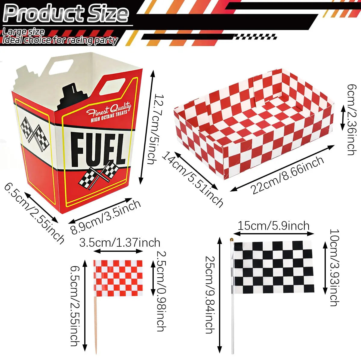 48 Pcs Race Car Theme Party Supplies Decorations Set - The Premium