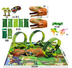Children's Electric Assembled Track Racing Simulation Animal Tyrannosaurus Dinosaur Toy Puzzle Boy Gift