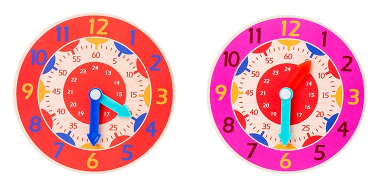 Children Montessori Wooden Clock Toy