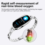 Gold Smartwatch For Women Compatible For Android& IOS,Bling Smart Bracelet With Female Menstrual Cycle Heart Rate Blood Pressure Remote Photography Waterproof Pedometer