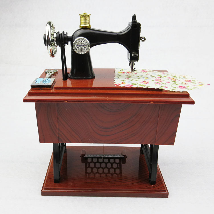 Sewing machine music box mini retro