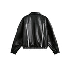 Women's Street Black Lace Love Number Embroidered Lapel Jacket