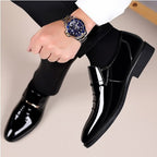 Men's Business British Style Patent Leather Shoes