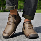 Men's Flats Ankle Boots Fashion Casual Side-zipper Boot Temperament Commuter Shoes