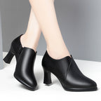Soft Leather Deep Mouth Pumps Shoes