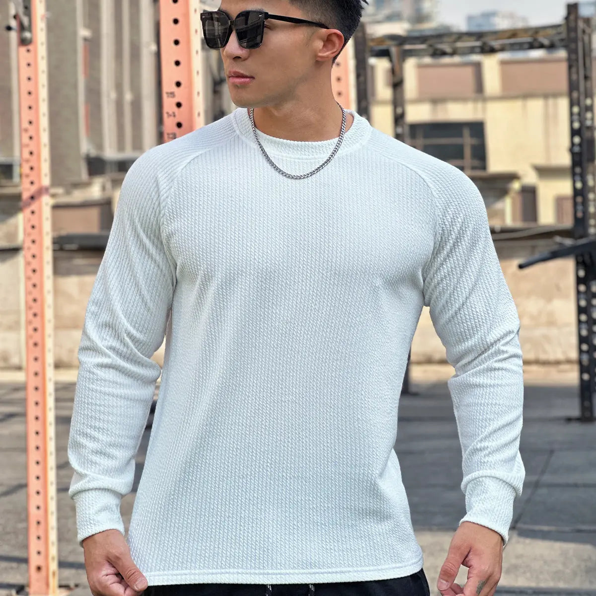 Men's Crew Neck Casual Plus Size Pullover Long Sleeve - The Premium