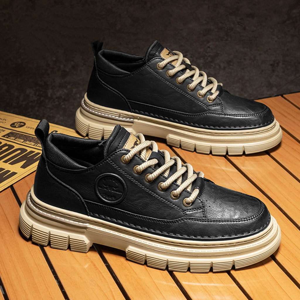 High-grade British Style Worker Boot Platform Casual Leather Shoes