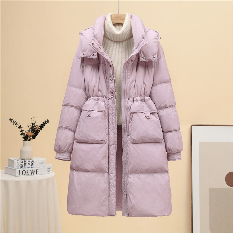Fashion Down Jacket Women's Mid-length Thick Below The Knees Coat