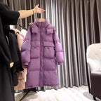 Down Cotton-padded Jacket Women's Mid-length Overknee Thickened Coat
