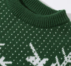 Autumn And Winter Round Neck Christmas Print Sweater