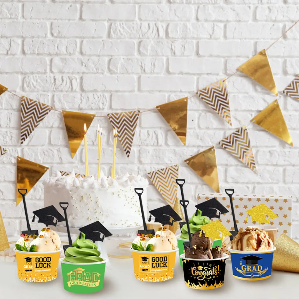 24Pcs Graduation Party Ice Cream Cups - The Premium