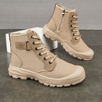 Men's High-top Side Zipper Waterproof Non-slip Wear-resistant Labor Protection Shoes