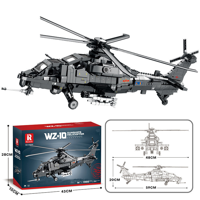 Military Building Blocks Fighter Puzzle Assembling Building Blocks