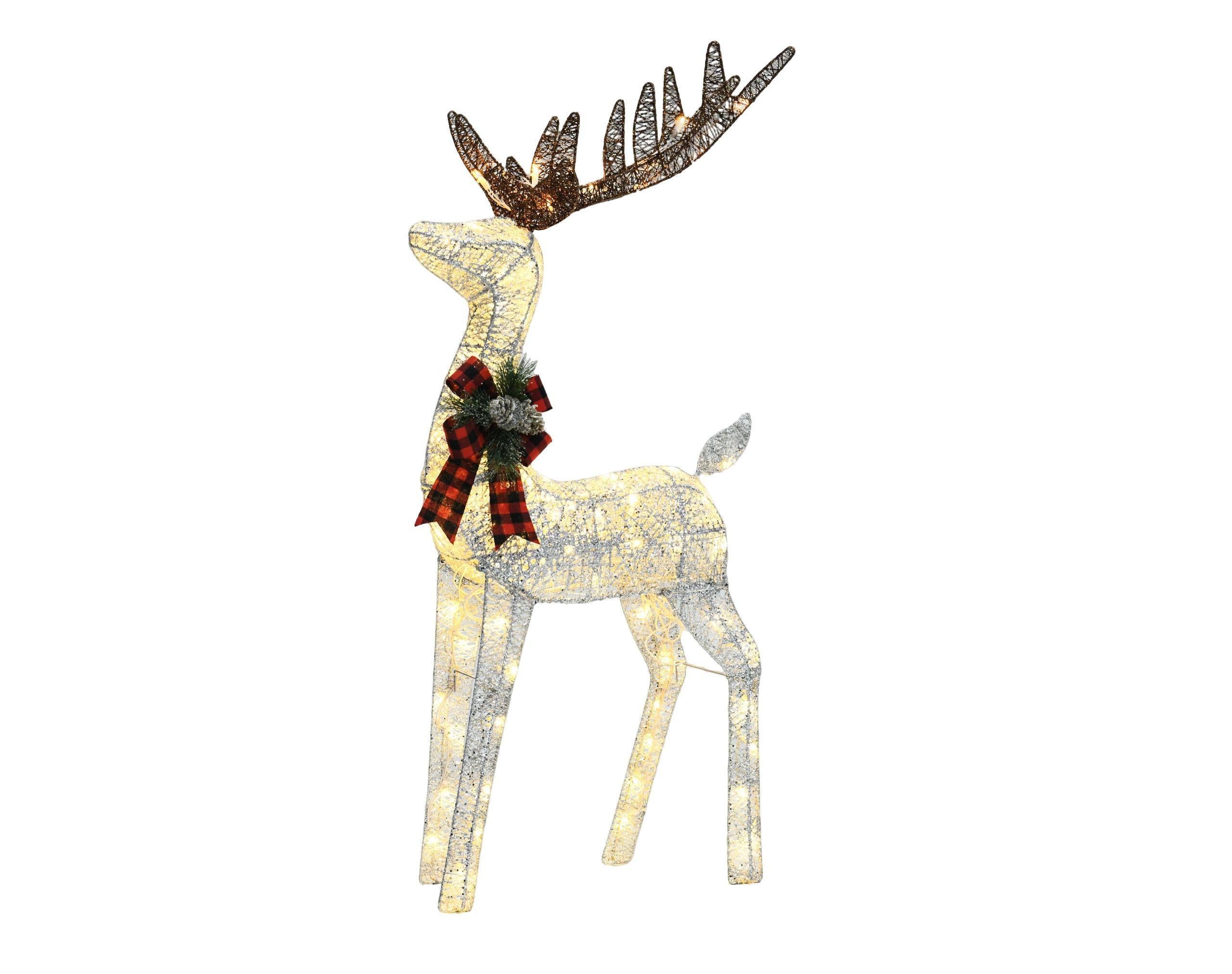 48-inch Christmas Reindeer And 38-inch Sleigh Decorations Create A Festive Atmosphere, Suitable For Indoor And Outdoor Scenes, A Must-have For Christmas - The Premium