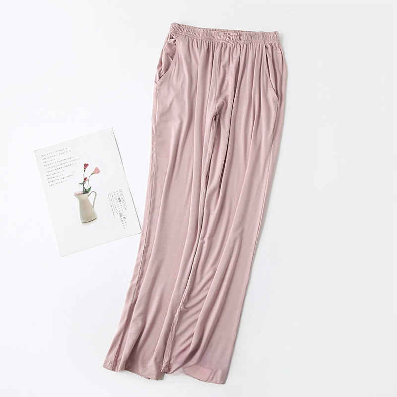 Loose Large Size Pants With Pockets Home Pants, Breathable