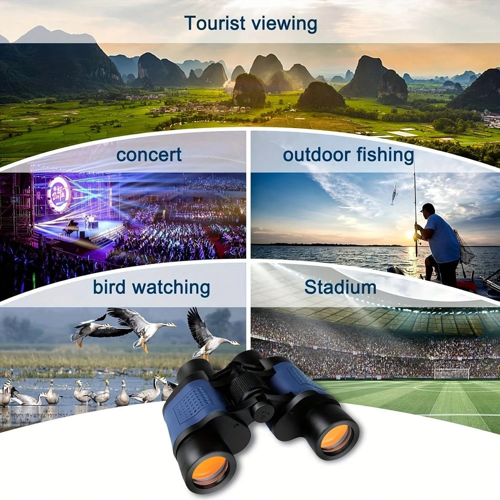 1PC Binoculars 60x60 Binoculars With Night Vision, Binoculars High-Powered Telescope Coordinate Hig