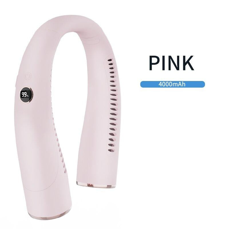 US Version Ergonomic Design Battery-powered Neck Fan, USB Button Control To Enjoy The Cool Summer